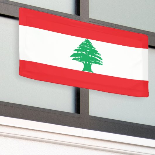 Vlag van Libanon Spandoek (Buitenkant Gebouw)
