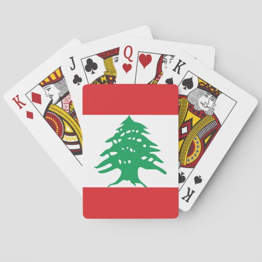 Vlag van Libanon Speelkaarten (Achterkant)