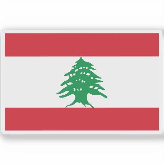 Vlag van Libanon Sticker (Voorkant)