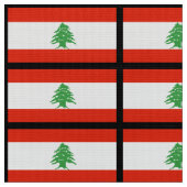 Vlag van Libanon Stof (Close Up)