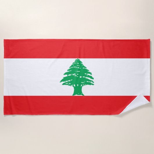 Vlag van Libanon Strandlaken (Voorkant)