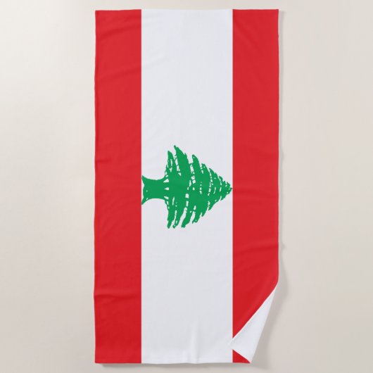 Vlag van Libanon Strandlaken (Voorkant)
