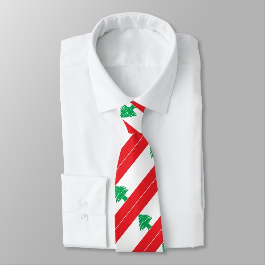 Vlag van Libanon Stropdas (Gebonden)