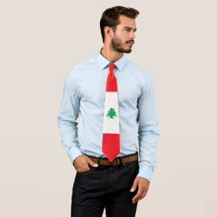 Vlag van Libanon Stropdas