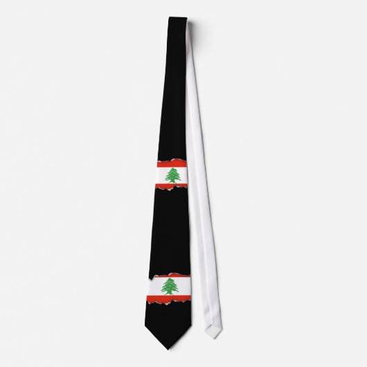 Vlag van Libanon Stropdas (Voorkant)