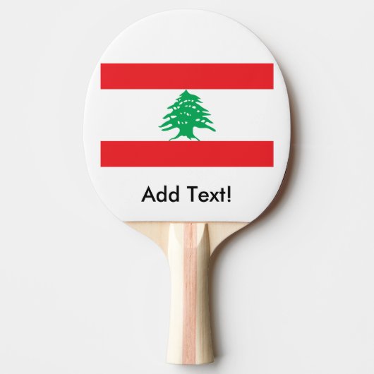 Vlag van Libanon Tafeltennisbatje (Voorkant)