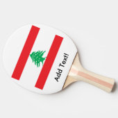 Vlag van Libanon Tafeltennisbatje (Zijkant)