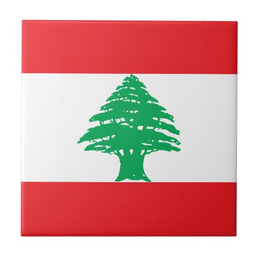 Vlag van Libanon Tegeltje (Voorkant)