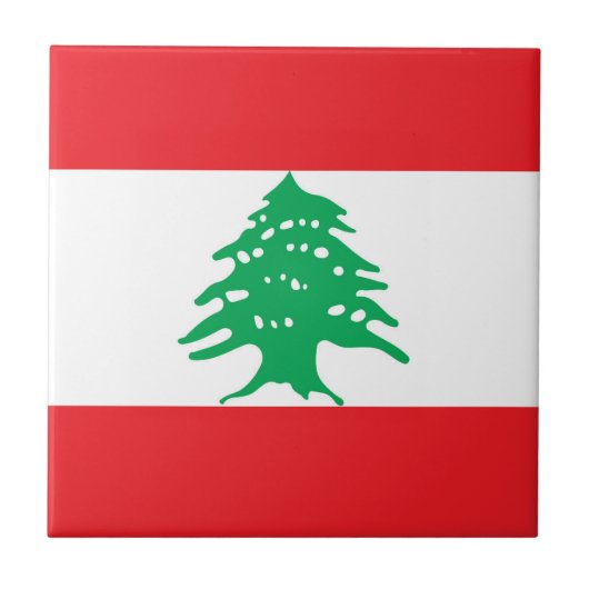Vlag van Libanon Tegeltje (Voorkant)