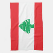 Vlag van Libanon Theedoek (Verticaal)