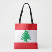Vlag van Libanon Tote Bag (Voorkant)