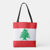 Vlag van Libanon Tote Bag (Achterkant)