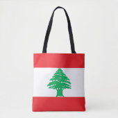 Vlag van Libanon Tote Bag (Voorkant)