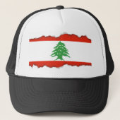 Vlag van Libanon Trucker Pet (Voorkant)
