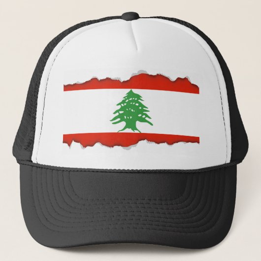 Vlag van Libanon Trucker Pet (Voorkant)