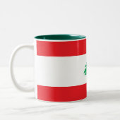 Vlag van Libanon Tweekleurige Koffiemok (Links)