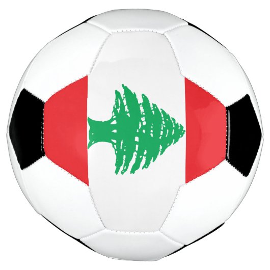 Vlag van Libanon Voetbal (Gedraaid)