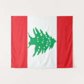 Vlag van Libanon Wandkleed (Voorkant (horizontaal))