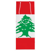 Vlag van Libanon Wijn Cadeautas (Achterkant)