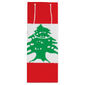 Vlag van Libanon Wijn Cadeautas (Voorkant)