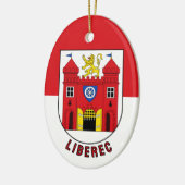 Vlag van Liberec, Tsjechië Keramisch Ornament (Links)