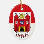Vlag van Liberec, Tsjechië Keramisch Ornament (Achterkant)