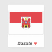 Vlag van Liberec, Tsjechië Sticker (Vel)