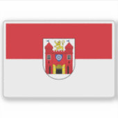Vlag van Liberec, Tsjechië Sticker (Voorkant)