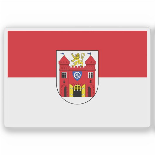 Vlag van Liberec, Tsjechië Sticker (Voorkant)