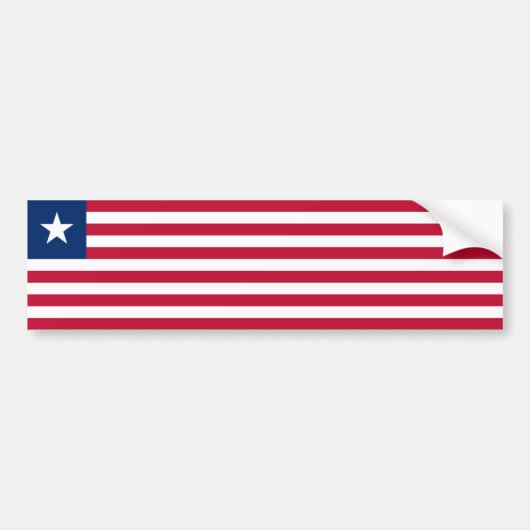 Vlag van Liberia Bumpersticker (Voorkant)