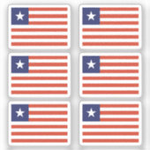 Vlag van Liberia Collectie pack van 6 Sticker (Voorkant)