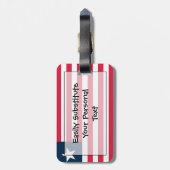 Vlag van Liberia Easy ID Personal Bagagelabel (Achterkant verticaal)
