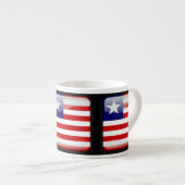 Vlag van Liberia Espresso Kop (Voorkant rechts)