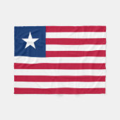 Vlag van Liberia Fleece Deken (Voorkant (Horizontaal))