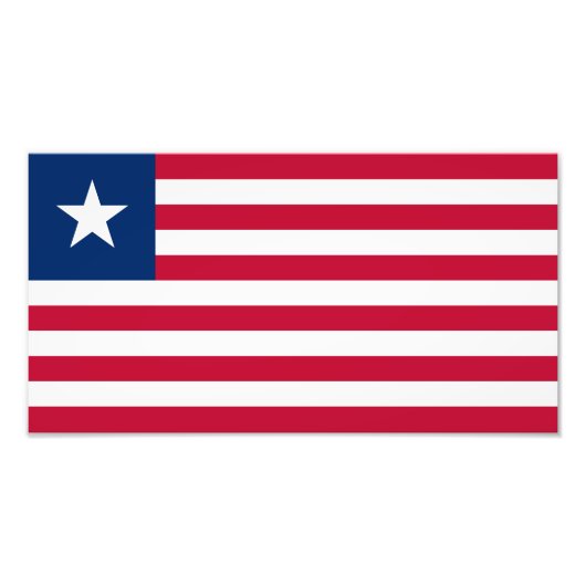 Vlag van Liberia Foto Afdruk (Voorkant)