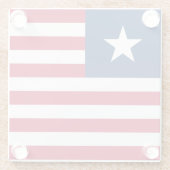 Vlag van Liberia Glazen Onderzetter (Achterkant)