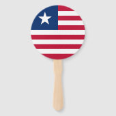 Vlag van Liberia Handwaaier (Achterkant)