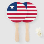 Vlag van Liberia Handwaaier (Voorkant en achterkant)
