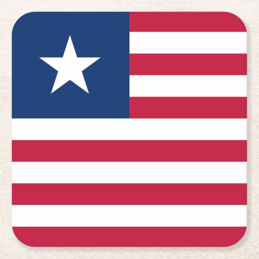 Vlag van Liberia Kartonnen Onderzetters (Voorkant)