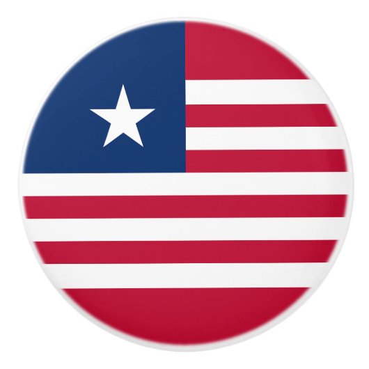 Vlag van Liberia Keramische Knop (Voorkant)