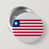 Vlag van Liberia (Liberia) Ronde Button 7,6 Cm (Voorkant /achterkant)