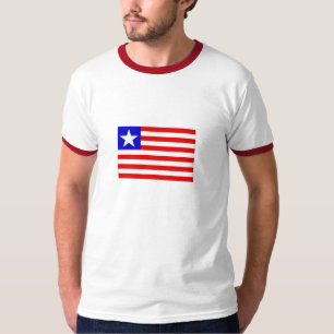 Vlag van Liberia Mannen Ringer T-Shirt