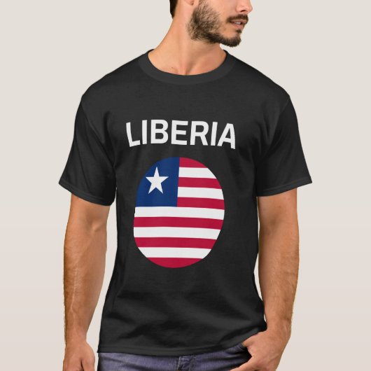 Vlag van Liberia Modern T-shirt (Voorkant)