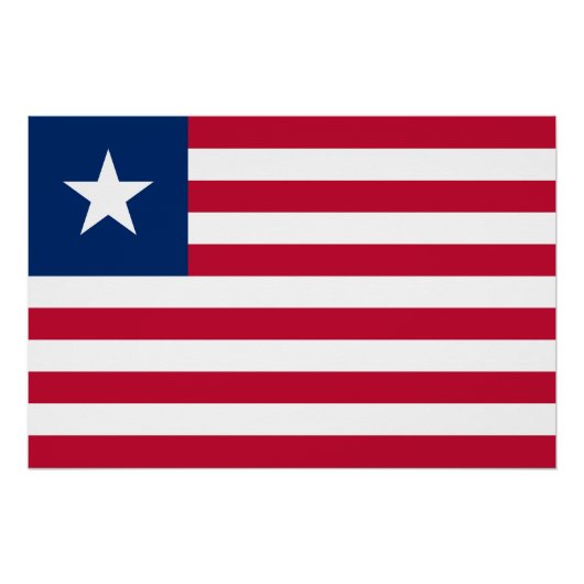 Vlag van Liberia Perfect Poster (Voorkant)