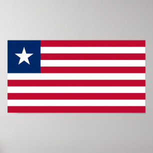 Vlag van Liberia Poster