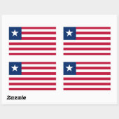 Vlag van Liberia Rechthoekige Sticker (Vel)