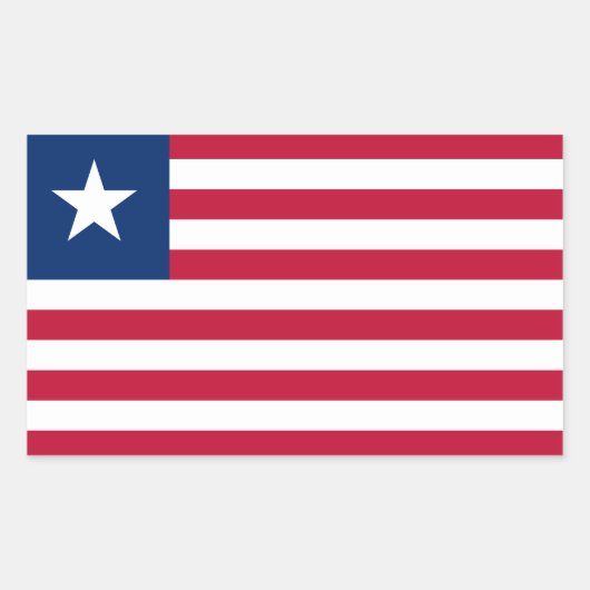 Vlag van Liberia Rechthoekige Sticker (Voorkant)