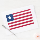 Vlag van Liberia Rechthoekige Sticker (Envelop)