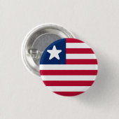 Vlag van Liberia Ronde Button 3,2 Cm (Voorkant /achterkant)