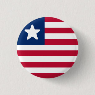 Vlag van Liberia Ronde Button 3,2 Cm